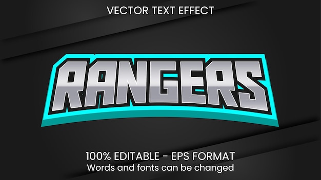 Gaming Esport Vector Text Effect