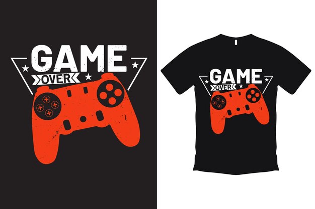 Gaming graphic t shirt design template