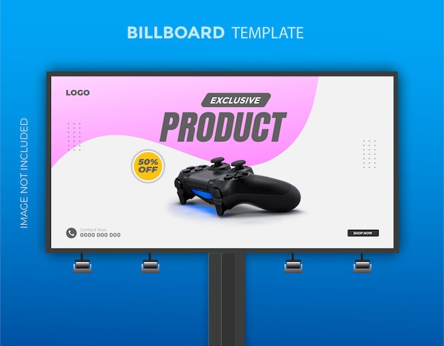 gaming joystick billboard banner sale and promotion luxury post advertising bundle template