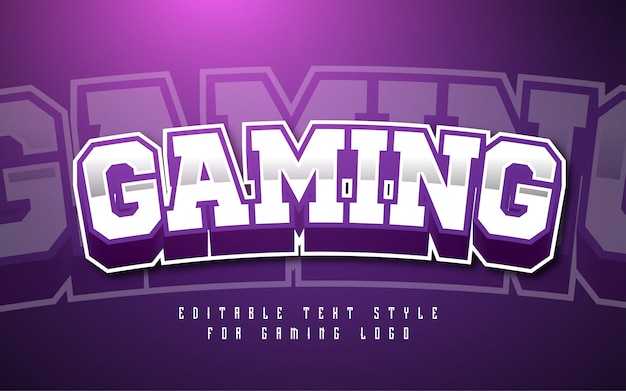 Gaming logo text style effect