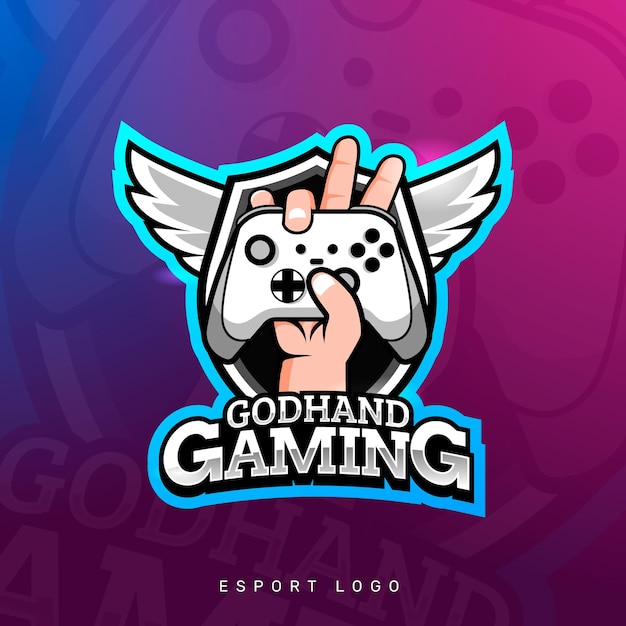 Design del logo del controller di esportazione della mascotte di gioco