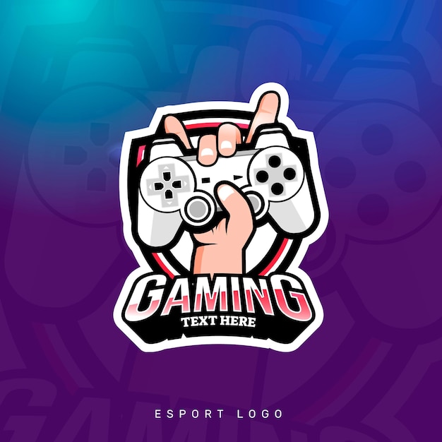 Vettore design del logo del controller di esportazione della mascotte di gioco