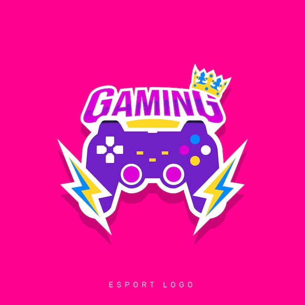 Design del logo del controller di esportazione della mascotte di gioco