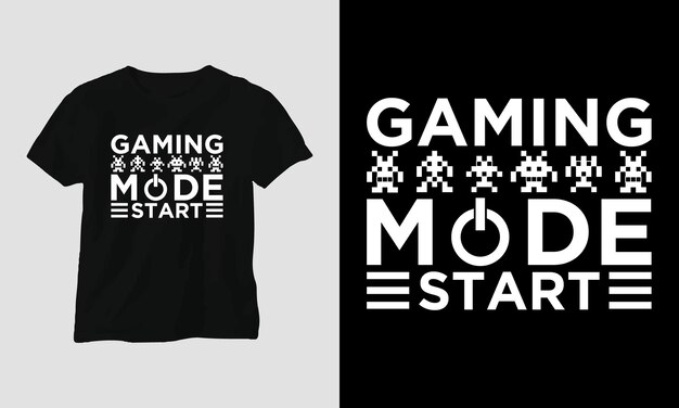 gaming mode start - Gaming SVG T-shirt and apparel design