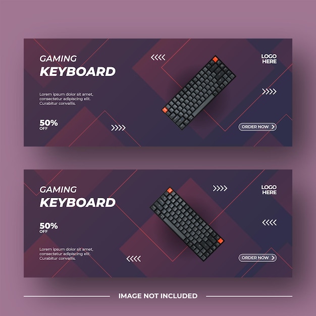 gaming product banner with photo