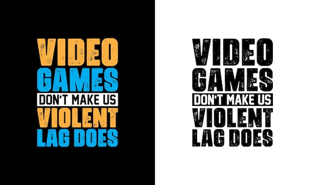 Gaming Quote T 셔츠 디자인, 타이포그래피