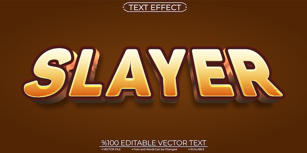 Gaming Slayer Editable and Scalable Vector Text Effect