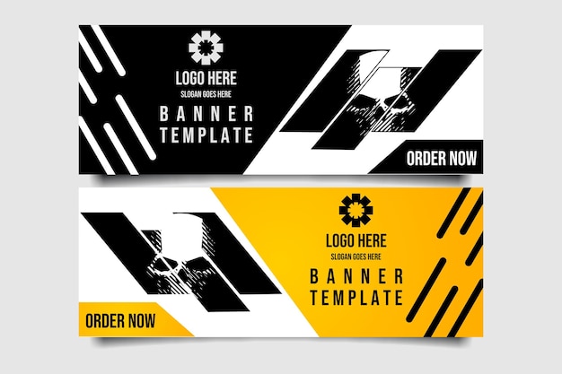 Vector gaming social media banner template