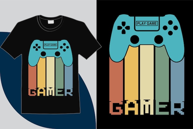 Vector gaming sports cooking and funny mockup tshirt design