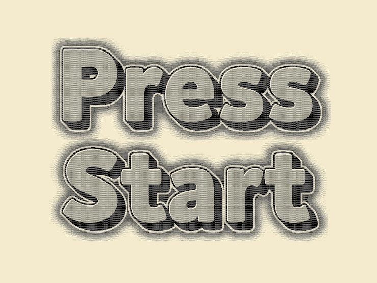 Vector gaming style lettering design