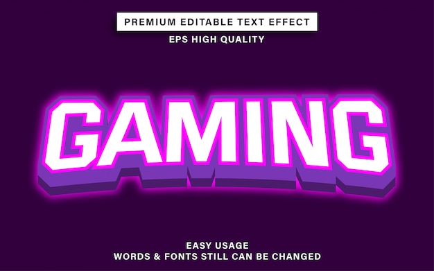 Gaming style text effect