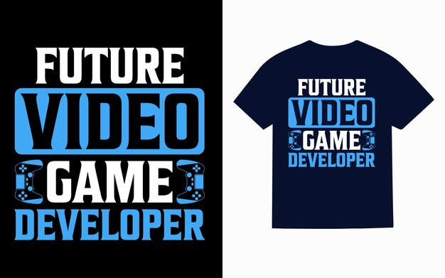 Gaming t shirt design typography custom vector t shirt