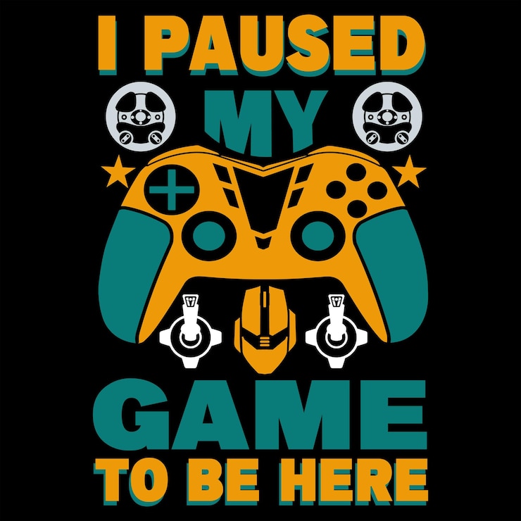 Vector gaming t-shirt design