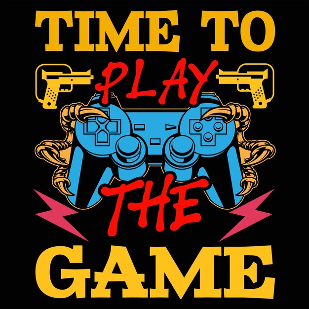 Vector gaming t-shirt design