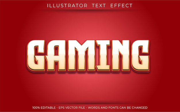 Gaming Text effect, Editable 3d text style