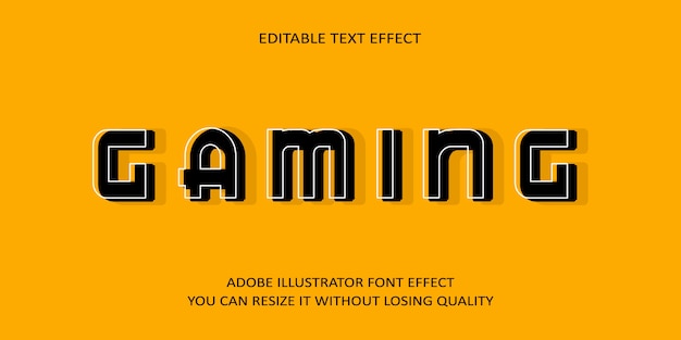 Gaming Text Font Effect