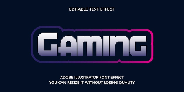 Gaming text font effect