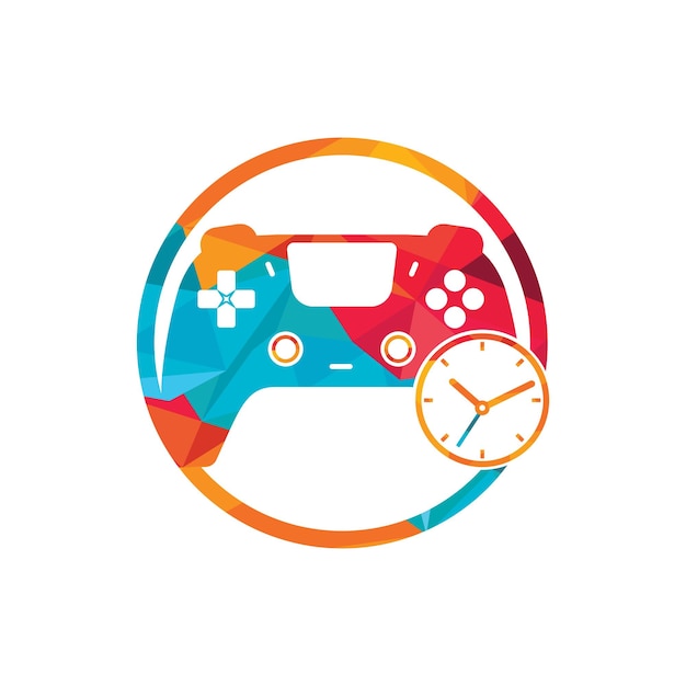 Vector gaming time vector logo design