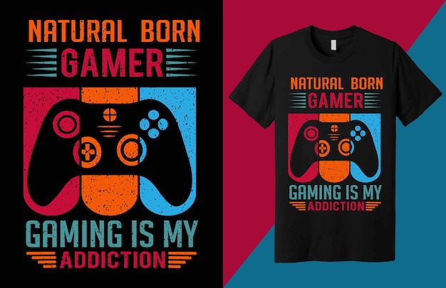 Vector gaming tshirt design gaming lover t shirt design custom tshirts design