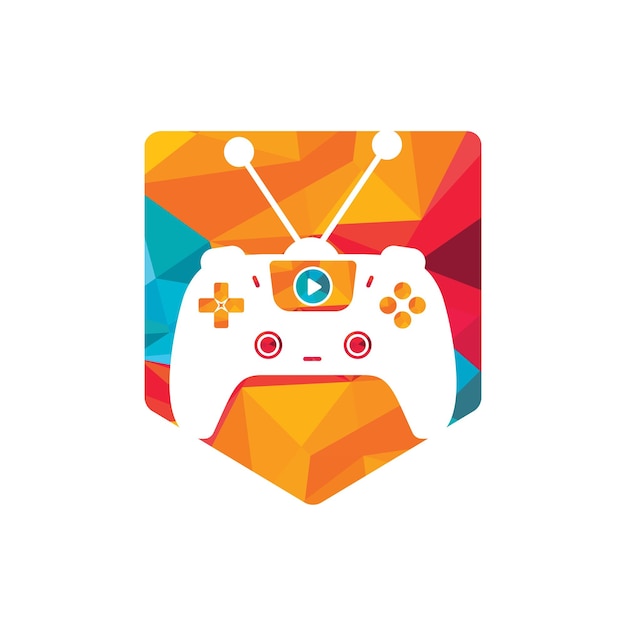 Gaming tv vector logo design