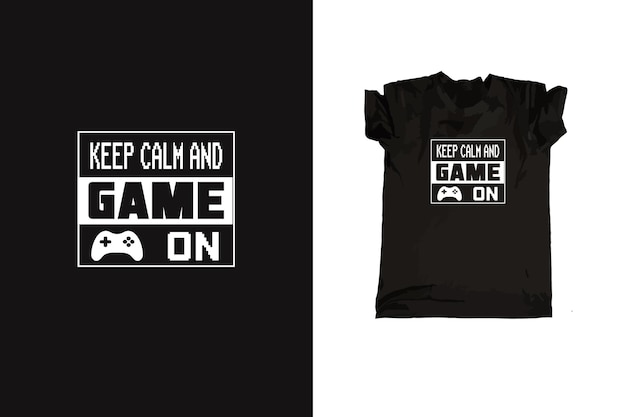 Gaming typografie tshirt ontwerp