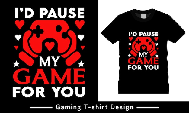 Gaming typography vector  t-shirt design