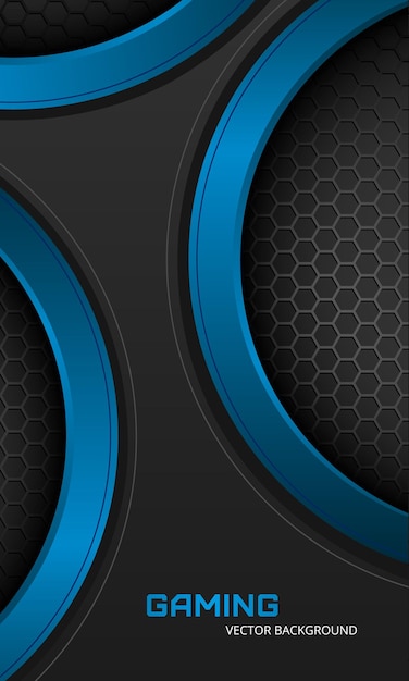 Gaming vertical background with hexagon carbon fiber