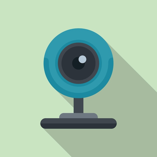 Icona della fotocamera web per giochi vettore piatto videocamera film digitale