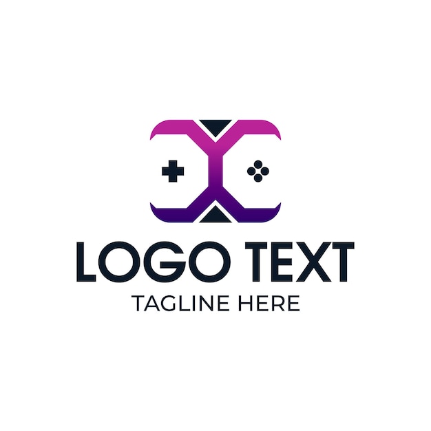 Vettore design del logo gaming x