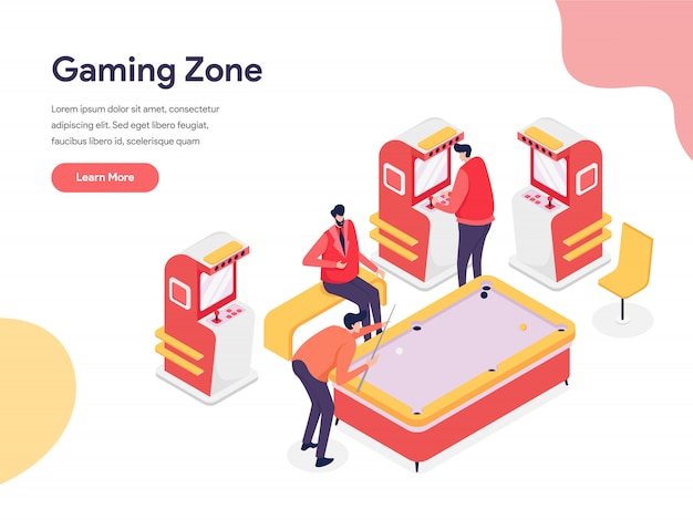 Gaming zone illustratie concept