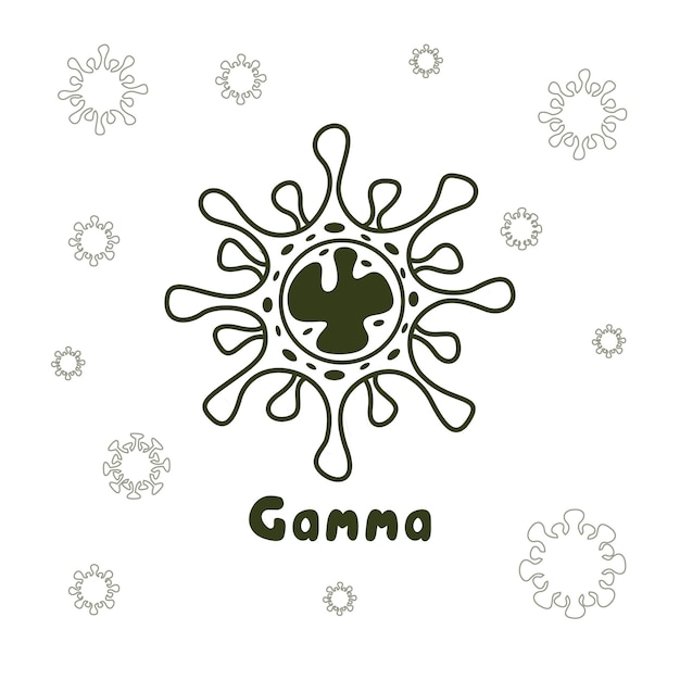 Gamma Virus Vector Illustration for Education