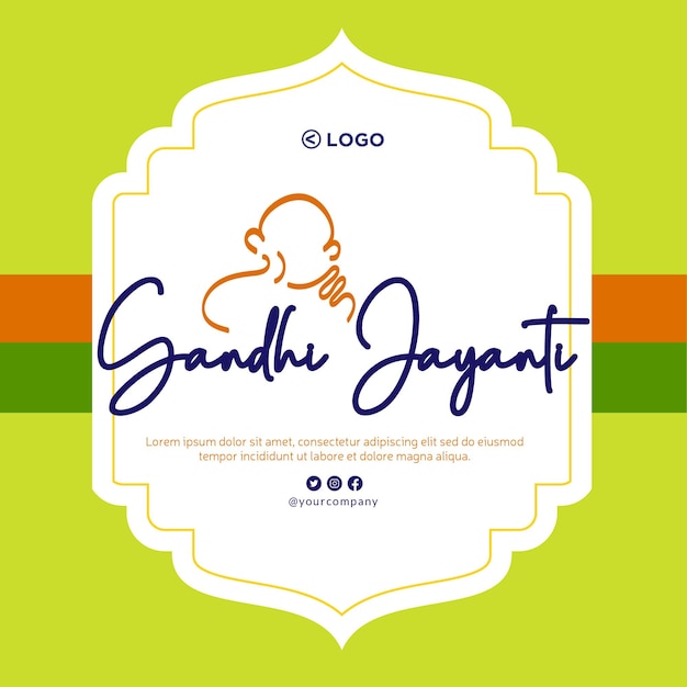 Gandhi Jayanti banner ontwerpsjabloon