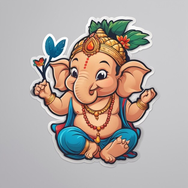 Ganesh cartoon vector achtergrond