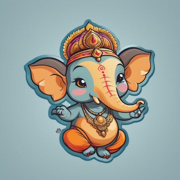 Ganesh cartoon vector achtergrond