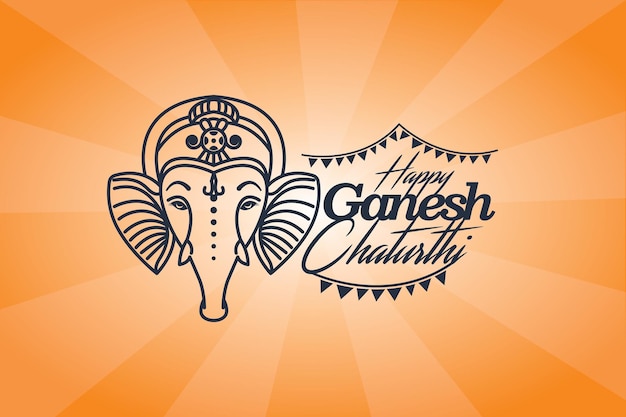 Ganesh chaturthi banner lord ganesha olifant illustratie