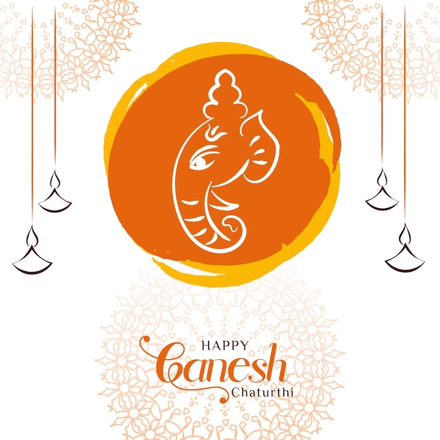 Vector ganesh chaturthi celebration-ontwerpen voor bannerpost en sociale media indian festival achtergrond