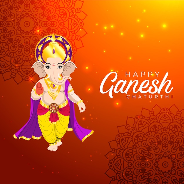 Ganesh Chaturthi feestelijke groeten poster