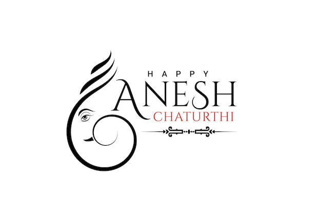 Ganesh Chaturthi greeting with lord ganesha symbol