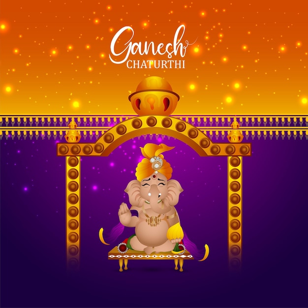 Ganesh chaturthi realistisch illustratieconcept