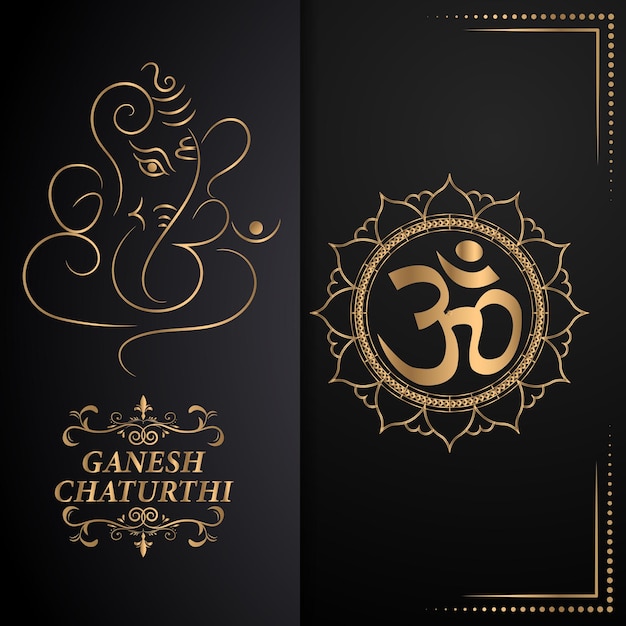 Vettore progettazione di post sui social media di ganesh chaturthi