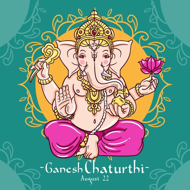 Ganesh chaturthi tekening