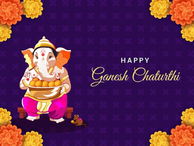 Ganesh Chaturthi Template with background