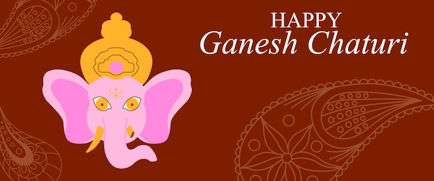 Ganesh chaturthi voor wenskaart, poster, banner, achtergrond voor festival van India