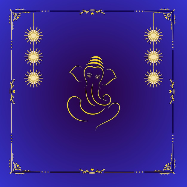 Ganesh ji indian festival diwali celebration and decoration background vector