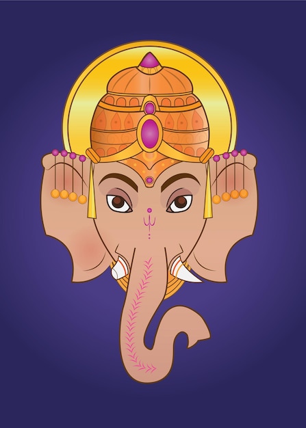 ganesha illustratie voor art print posters culturele evenementen god van india religieus beeld