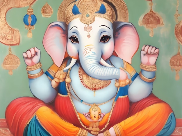 Vector ganesha painting