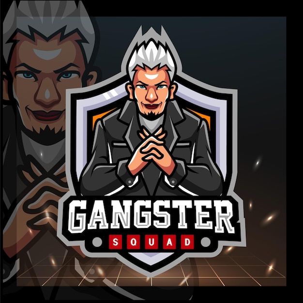 Дизайн логотипа гангстерского талисмана киберспорта