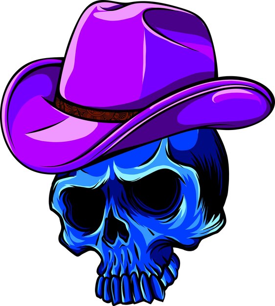 Gangster skull head drawn style