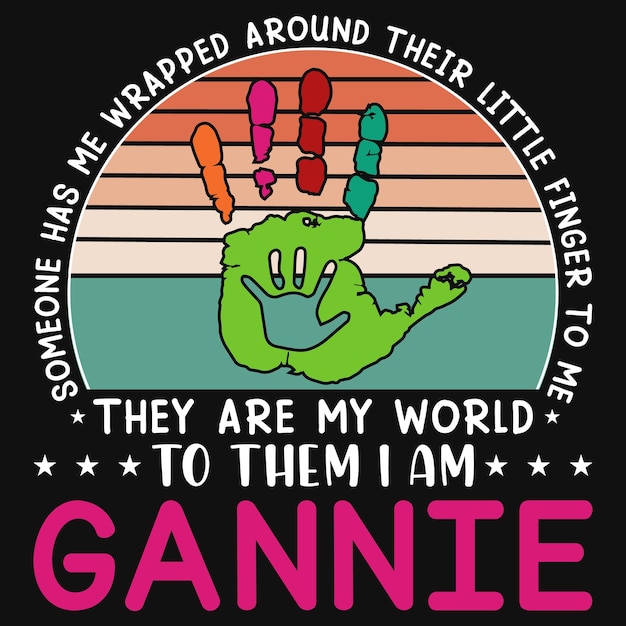 Vector gannie vintage tshirt design