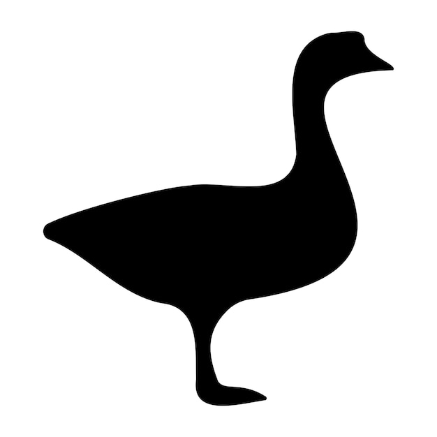 Gans pictogram natuur dieren in het wild watervogels vogel vliegen migratie toeterende veren zwemvliezen kudde aquatische elegantie genade symbool van loyaliteit Vector lijn pictogram voor Business en reclame